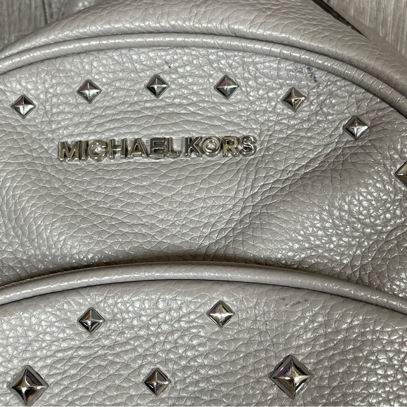 Michael Kors Abbey Studded Backpack Grey silver studs - Picture 9 of 10